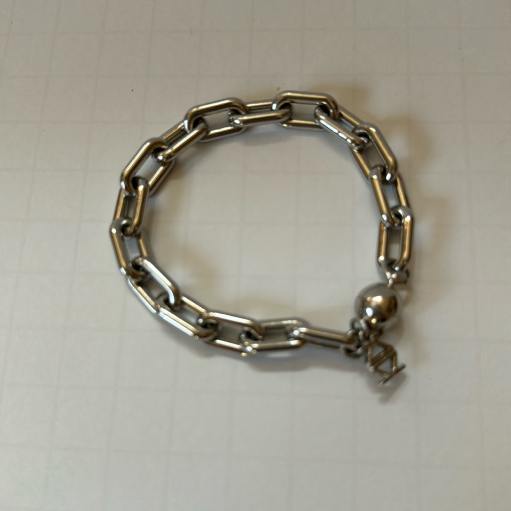 ZENZII Bracelet Silver Plated Chunky Link Magnetic Closure